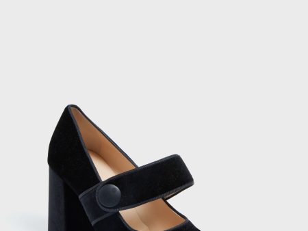 Black Velvet Ellie Heels For Cheap