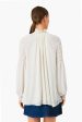 Soft Ivory Smocked Georgette Blouse Cheap