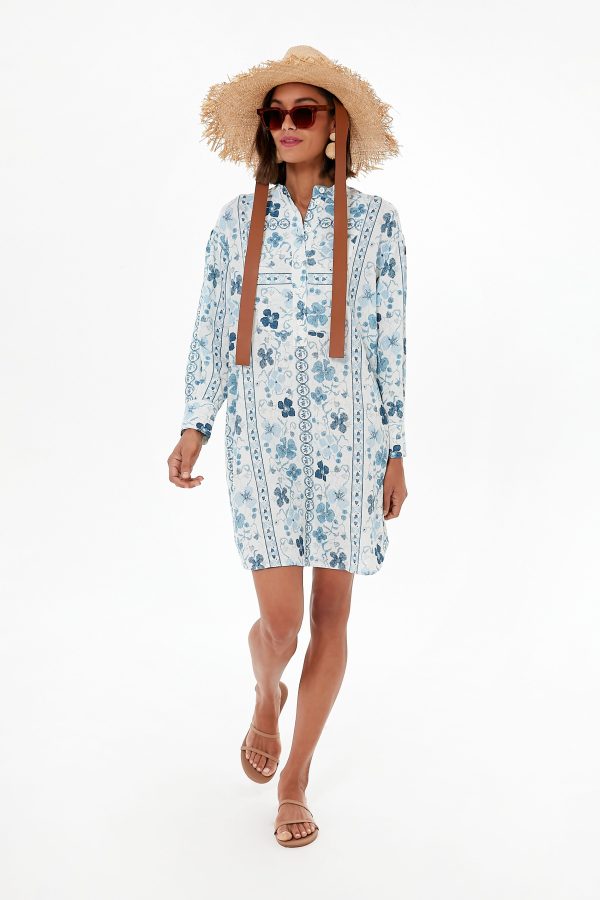 Caravan Mao Collar Shirt Dress For Cheap