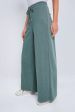 Heathered Green Wide Leg Finn Sweatpants For Cheap