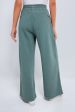 Heathered Green Wide Leg Finn Sweatpants For Cheap