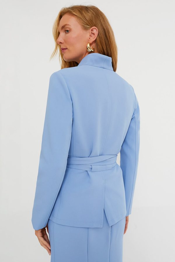 Cornflower Blue Gracie Wrap Blazer Sale