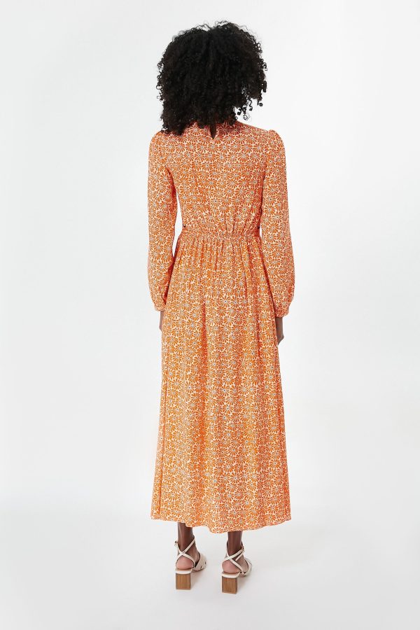 Orange Daisies Lea Dress For Discount