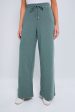 Heathered Green Wide Leg Finn Sweatpants For Cheap