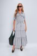 Gray Quill Future Denim Long Dress Online Hot Sale