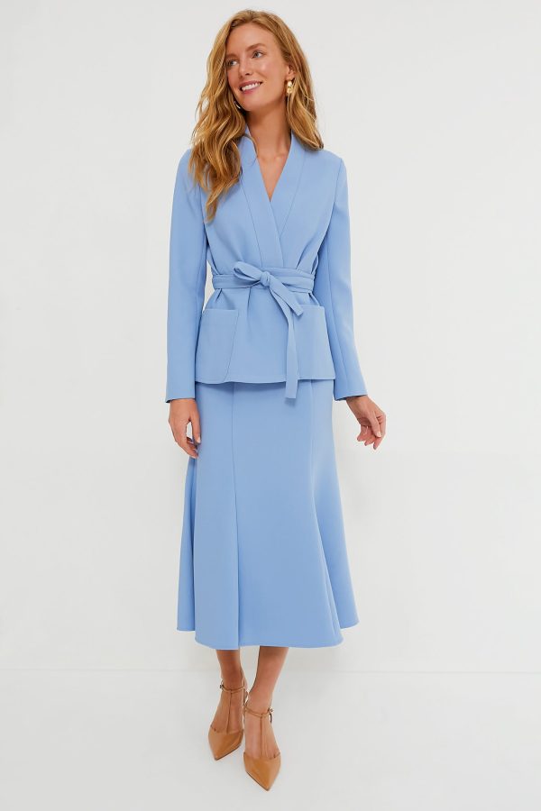 Cornflower Blue Gracie Wrap Blazer Sale