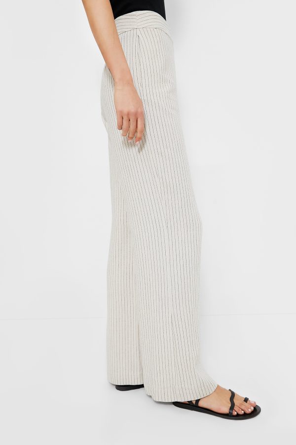 Natural Stripe Wide Leg Faris Pants on Sale