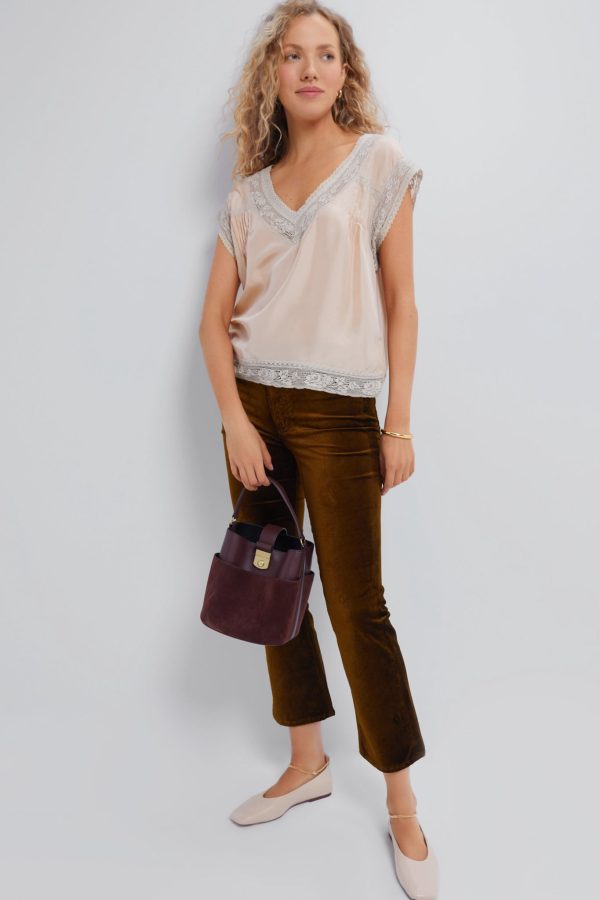 Golden Velvet Isola Cropped Trouser Fashion