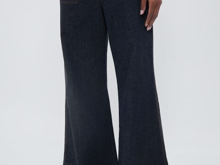 Dark Denim Wide Leg Palladian Pant Online Sale