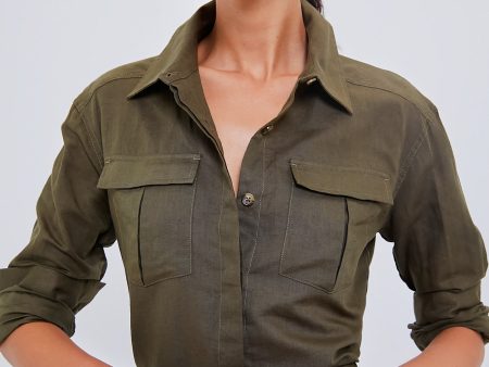 Army Green Steele Shirt on Sale