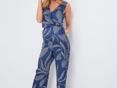 Cornflower Blue Micene Jumpsuit For Discount