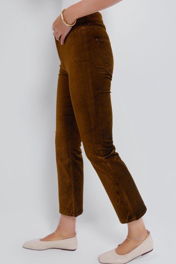 Golden Velvet Isola Cropped Trouser Fashion