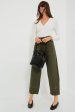 Olive Organic Barrel Work Pant Hot on Sale