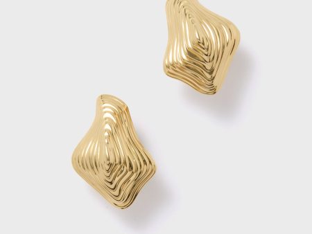 Shiny Brass Relic Earrings Online now