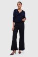 Navy Cuffed Wide Leg Watson Trousers on Sale