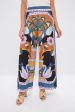 Black and Blue Multicolor Print Madison Pants Fashion