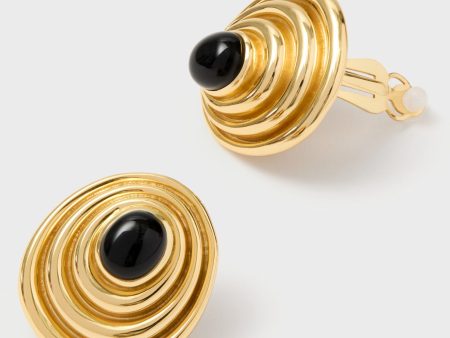 Black Onyx Presence Earrings For Sale