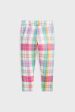 Madras-Print Performance Crop Legging Fashion