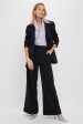 Navy Cuffed Wide Leg Watson Trousers on Sale