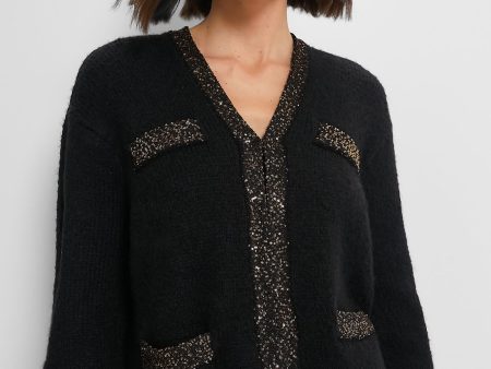 Black Boucle Fallon Cardigan Fashion