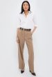 Light Brown Plaid Straight Leg Louis Pants Fashion