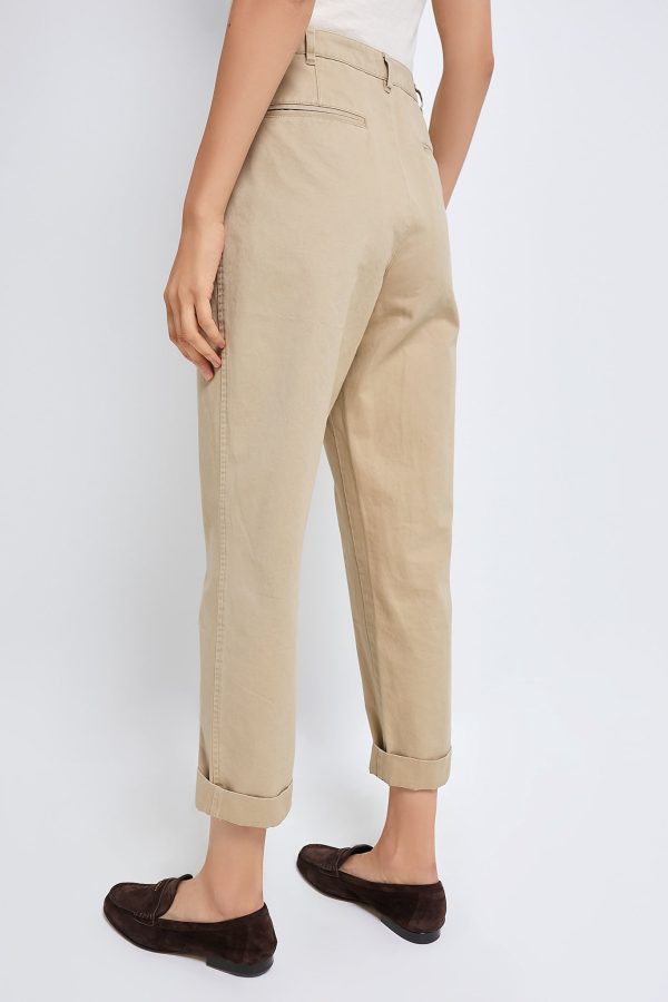 Khaki Chino Collins Pants Online Sale