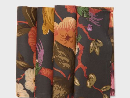 Baroque Floral Printed Napkins Set of 4 For Discount