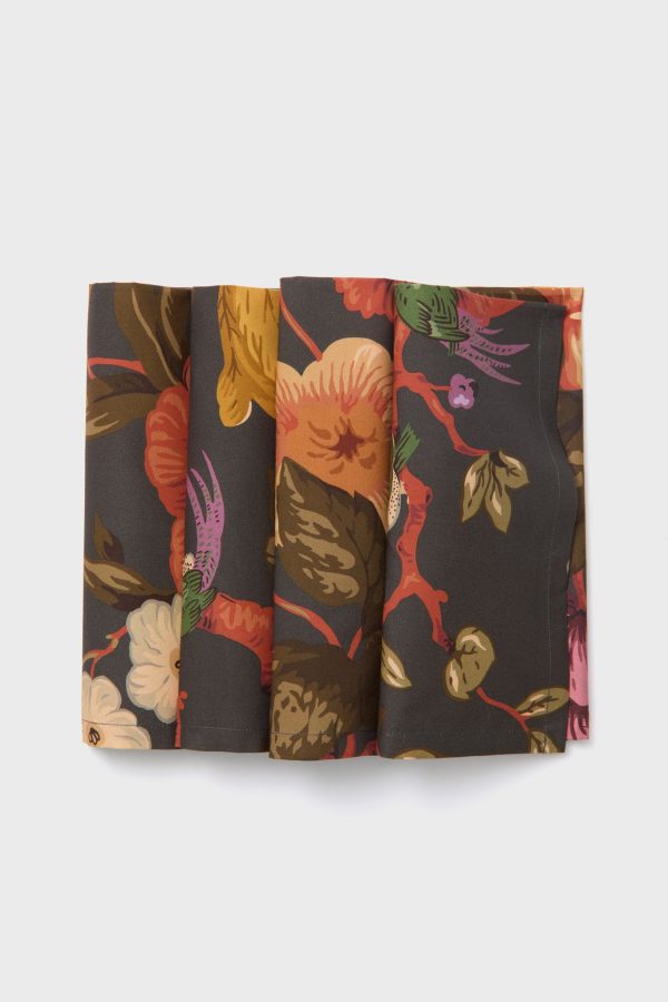 Baroque Floral Printed Napkins Set of 4 For Discount