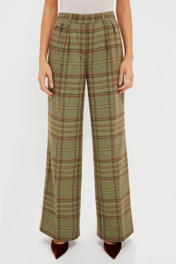 Sherwood Plaid Wool Tobin Pants on Sale