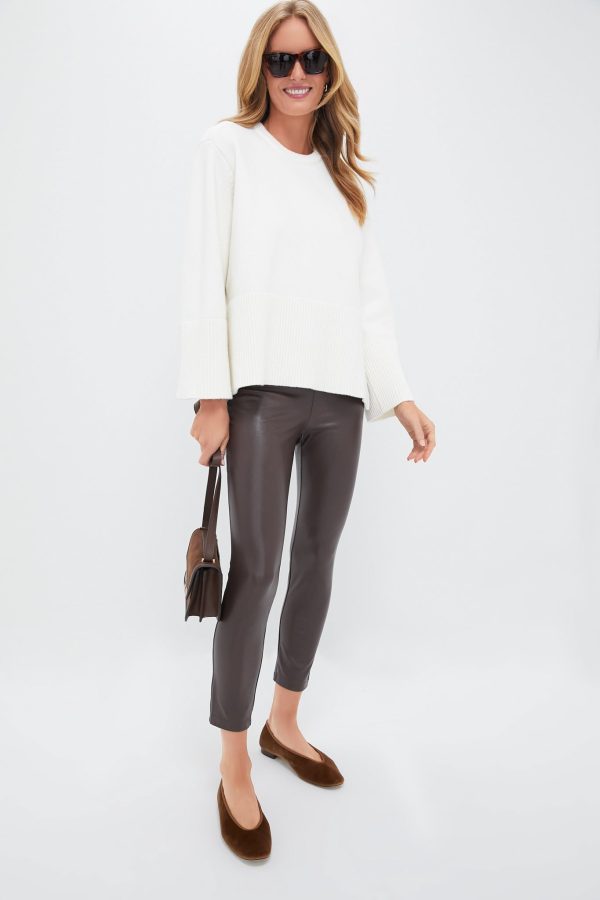 Brown Leather Leggings For Discount