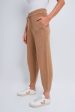 Camel Melange Cashmere Wool Blend Jogger Fashion