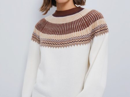 Neutral Color Block Sweater Online