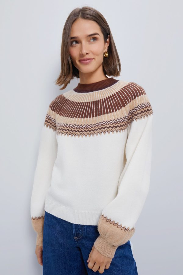 Neutral Color Block Sweater Online