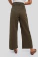 Army Green Wide Leg Chino Davis Pant Sale