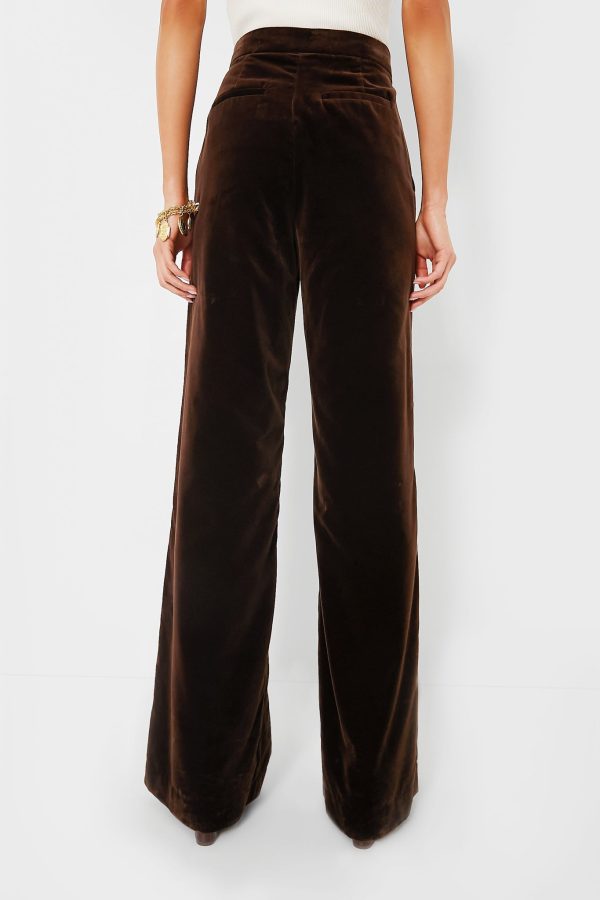 Circuit Brown Velvet Pant Fashion