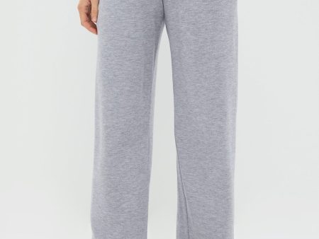 Grey Melange Lauren Crop Drawstring Pants Fashion