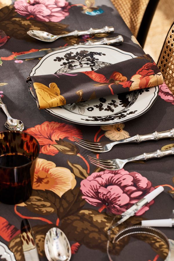 Baroque Floral Printed Napkins Set of 4 For Discount