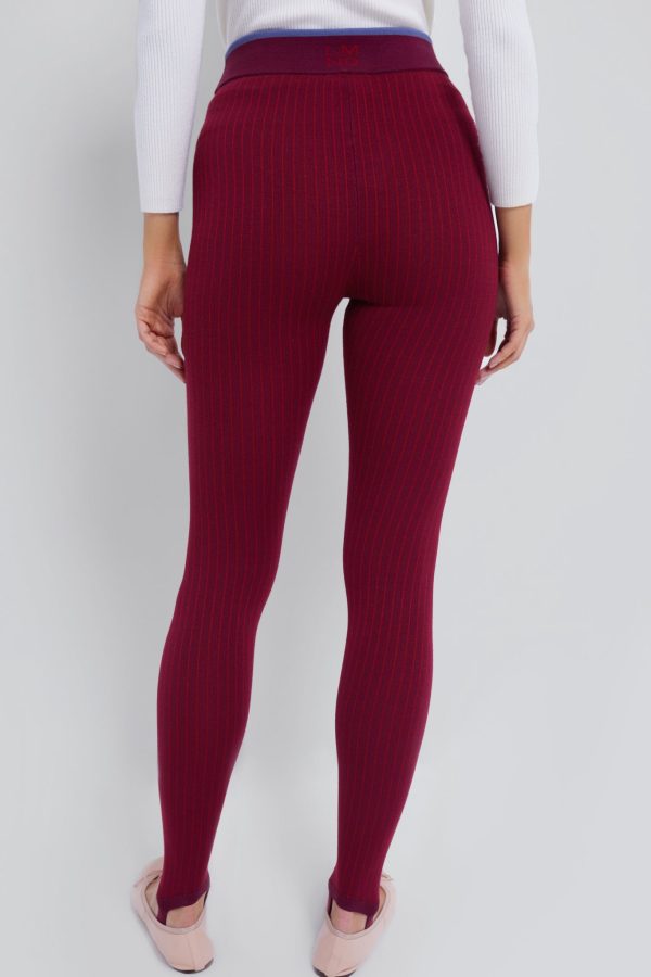 Burgundy Aero Stirrup Legging For Discount