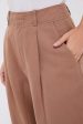 Deep Khaki Bari Crop Trouser Online Sale