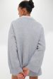 Silver Sparkle Knit O-Neck Sweater Cheap