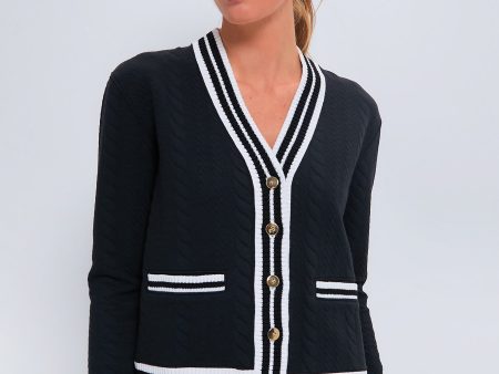 Black Cable Charley Cardigan Fashion