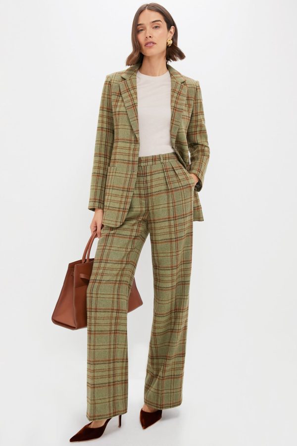 Sherwood Plaid Wool Tobin Pants on Sale