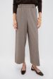 Brown Plaid Cropped Flare Carlton Pants Discount