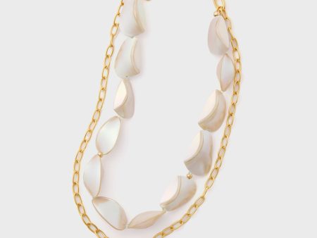 White Pas de Deux Necklace Discount