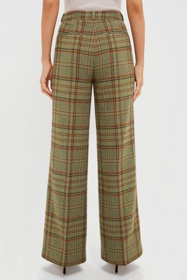 Sherwood Plaid Wool Tobin Pants on Sale