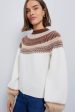 Neutral Color Block Sweater Online