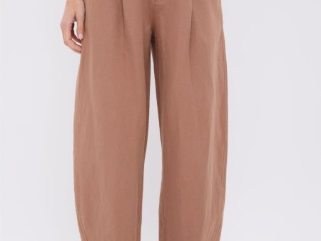 Deep Khaki Bari Crop Trouser Online Sale