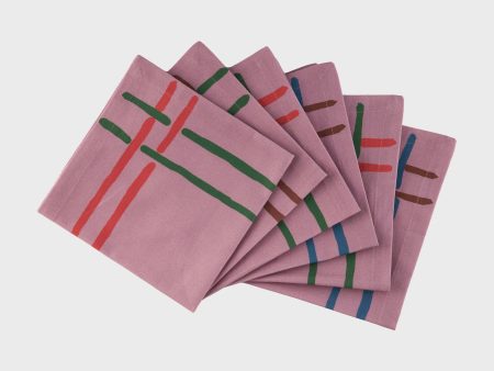 La Vie en Rose Napkins (Set of 6) Discount