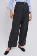 Charcoal Herringbone High Waisted Wide Leg Trouser Fashion