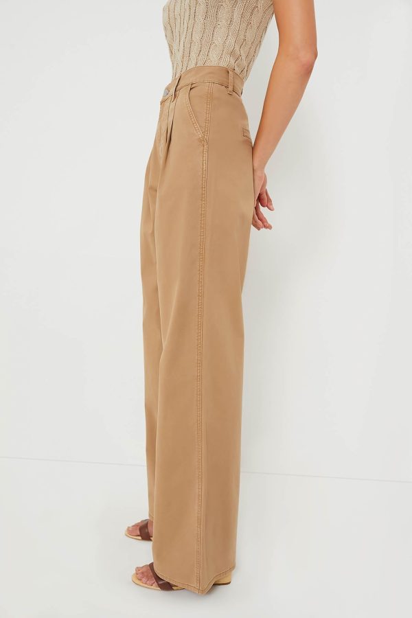 Khaki Mia Wide Leg Trouser Discount